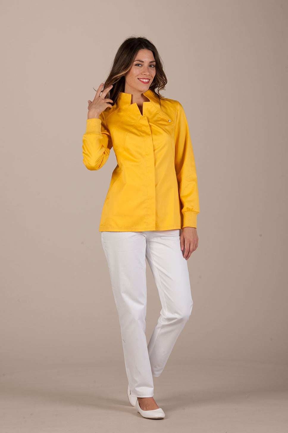 Vevey Women's Top - Long Sleeves with Thread Cuff