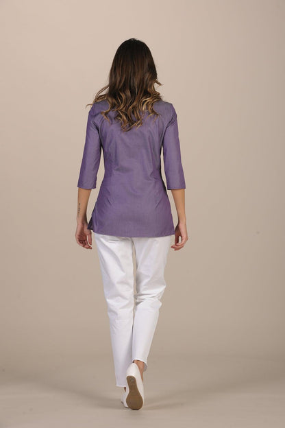 Nuraxi Women's Top - FREEDOM - Luxury Italian Pastelli Uniforms