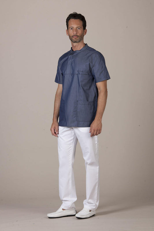 Cardiff Men's Top - Freedom - Luxury Italian Pastelli Uniforms